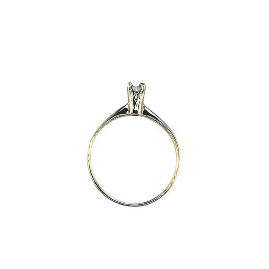 1/5 Ct Diamond Solitaire Ring 14K Yellow Gold Size 7.75