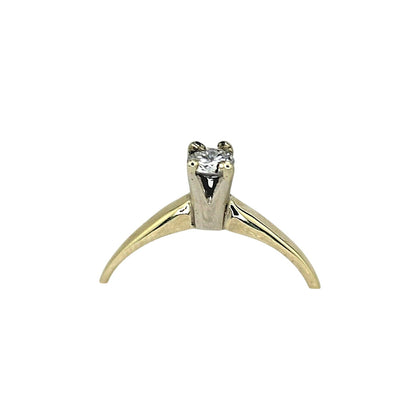 1/5 Ct Diamond Solitaire Ring 14K Yellow Gold Size 7.75
