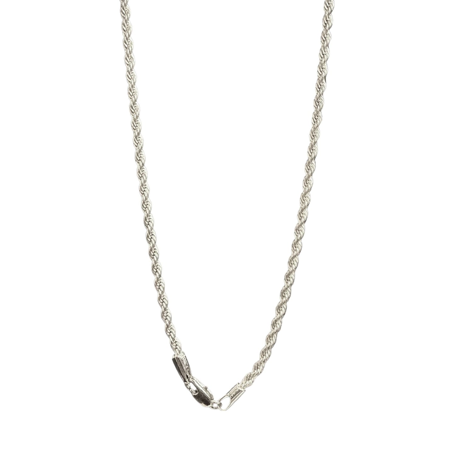Sterling Silver Extra Large Alligator Tooth Pendant Necklace Red Eye & 24" Rope Chain