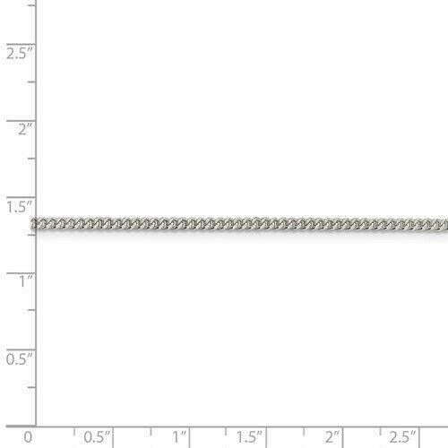 Sterling Silver 2.75mm Diamond-Cut Rope Chain Necklace 24 Inches