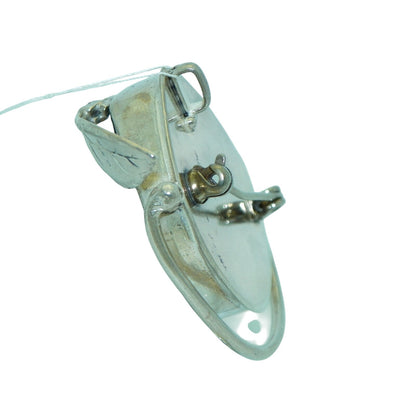 Handcrafted Sterling Silver Leaf Pendant/Pin With Multicolor Glass Stone Design 14.0g Dual Use Jewelry Piece Elegant Accessory