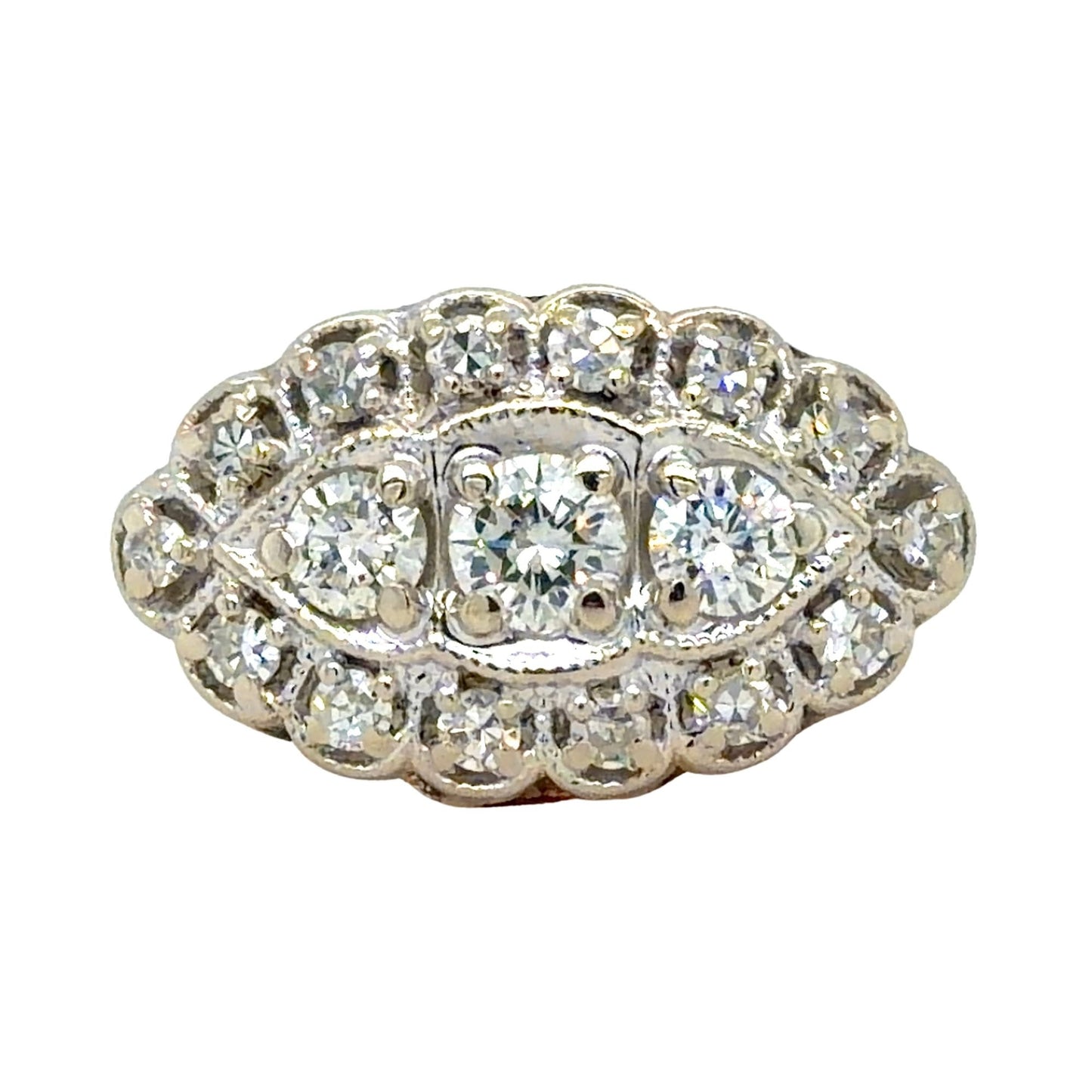 Vintage 4/5ctw Diamond 14k Yellow Gold Ring 4.4g Size 6