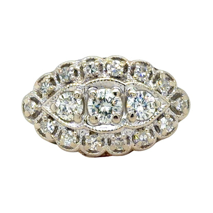 Vintage 4/5ctw Diamond 14k Yellow Gold Ring 4.4g Size 6