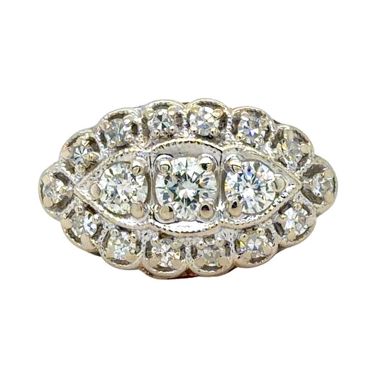 Vintage 4/5ctw Diamond 14k Yellow Gold Ring 4.4g Size 6
