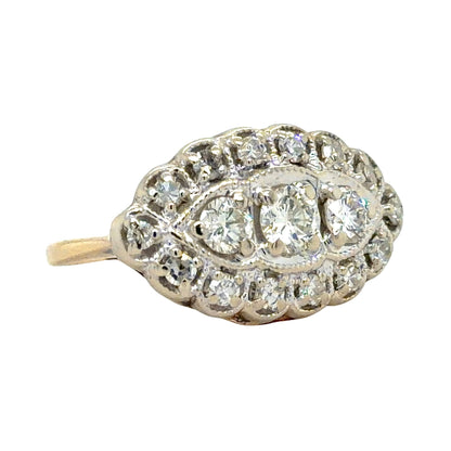 Vintage 4/5ctw Diamond 14k Yellow Gold Ring 4.4g Size 6