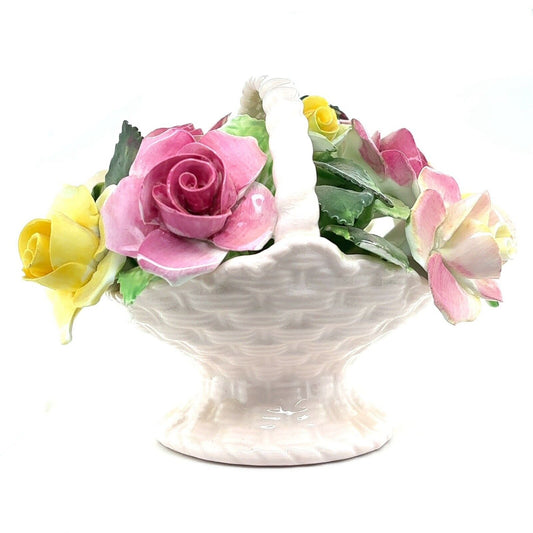 Vintage Royal Adderley Floral Bone China Basket