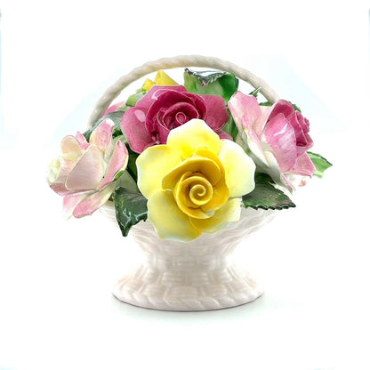 Vintage Royal Adderley Floral Bone China Basket