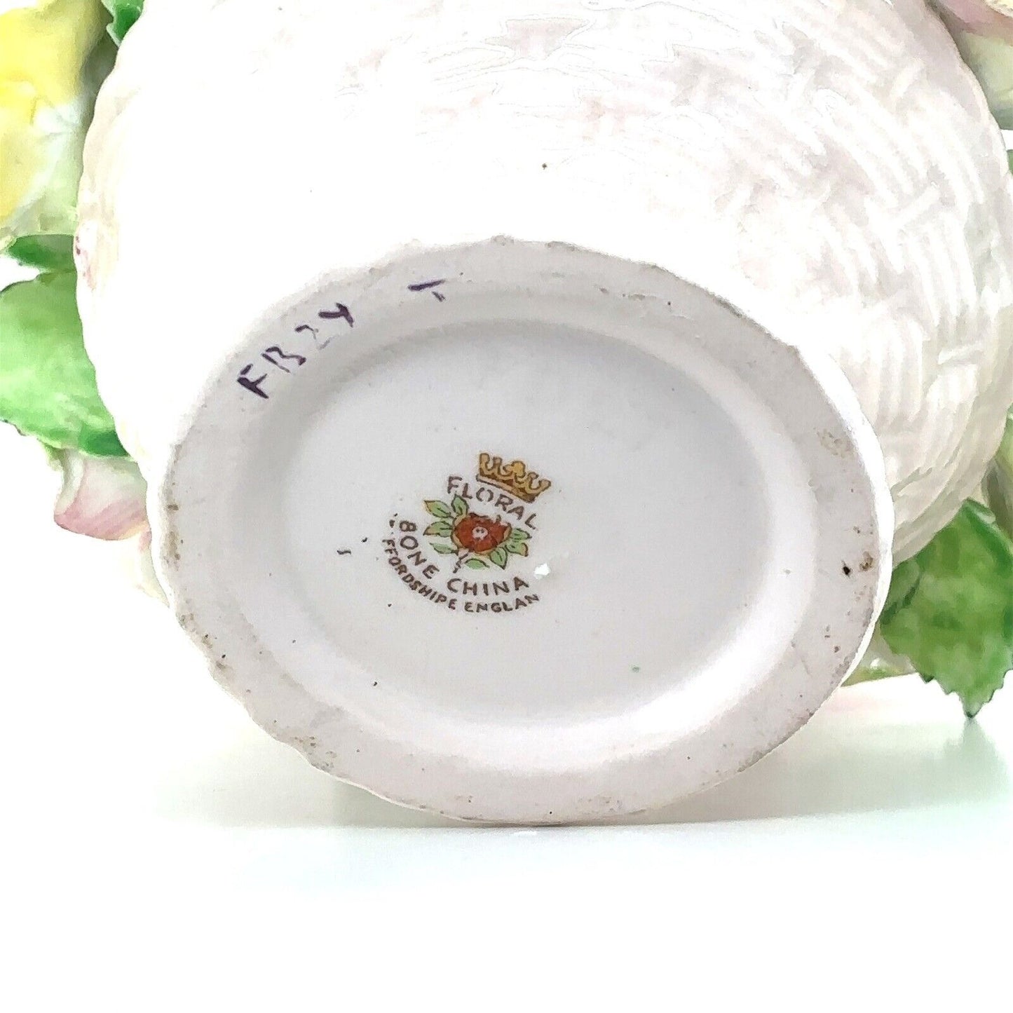 Vintage Royal Adderley Floral Bone China Basket