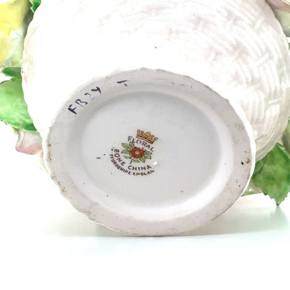 Vintage Royal Adderley Floral Bone China Basket