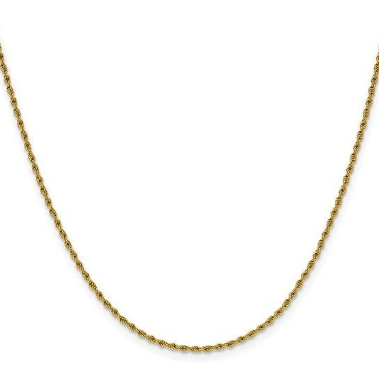 Chisel Stainless Steel Yellow IP-plated 1.5mm 20 inch Rope Chain