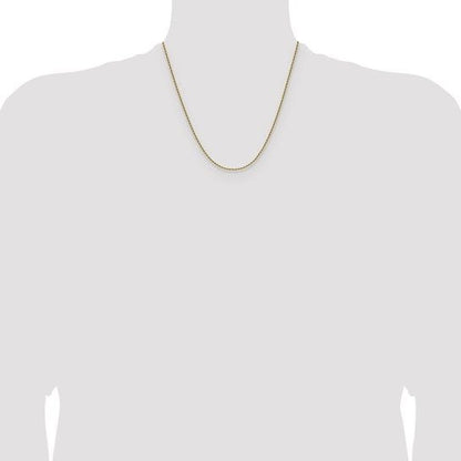 Chisel Stainless Steel Yellow IP-plated 1.5mm 20 inch Rope Chain