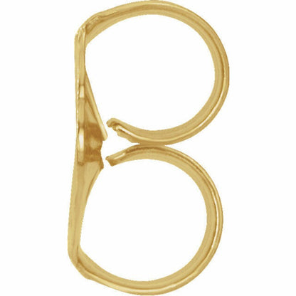 Real 14K Yellow Gold Push-On/Screw-Off Earring Back with 3.7 mm Pad
