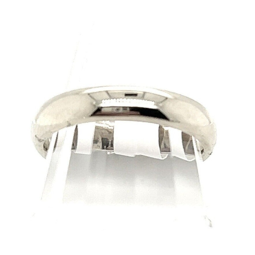 4mm Wedding Band Ring 14k White Gold 4.9g Size 8