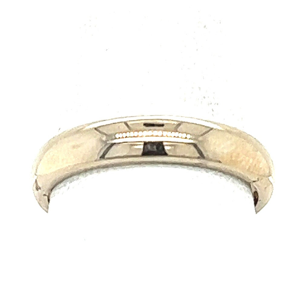 4mm Wedding Band Ring 14k White Gold 4.9g Size 8