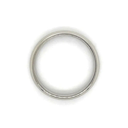 4mm Wedding Band Ring 14k White Gold 4.9g Size 8