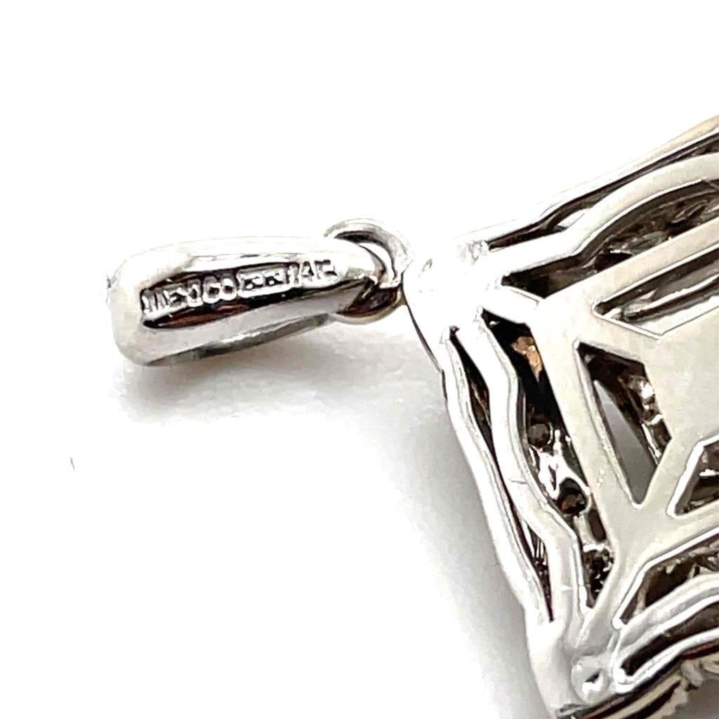 1/4ctw Diamond Pendant REAL Solid 14k White Gold 2.3g