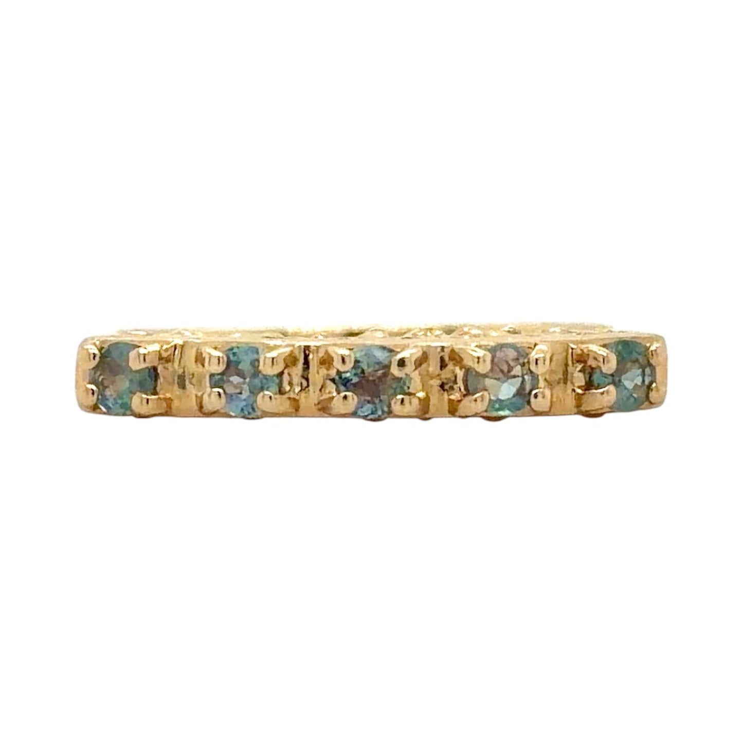 Blue Topaz 14k Yellow Gold Ring 2.6g Size 7.25