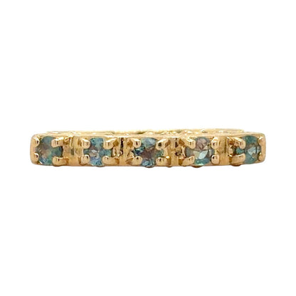 Blue Topaz 14k Yellow Gold Ring 2.6g Size 7.25