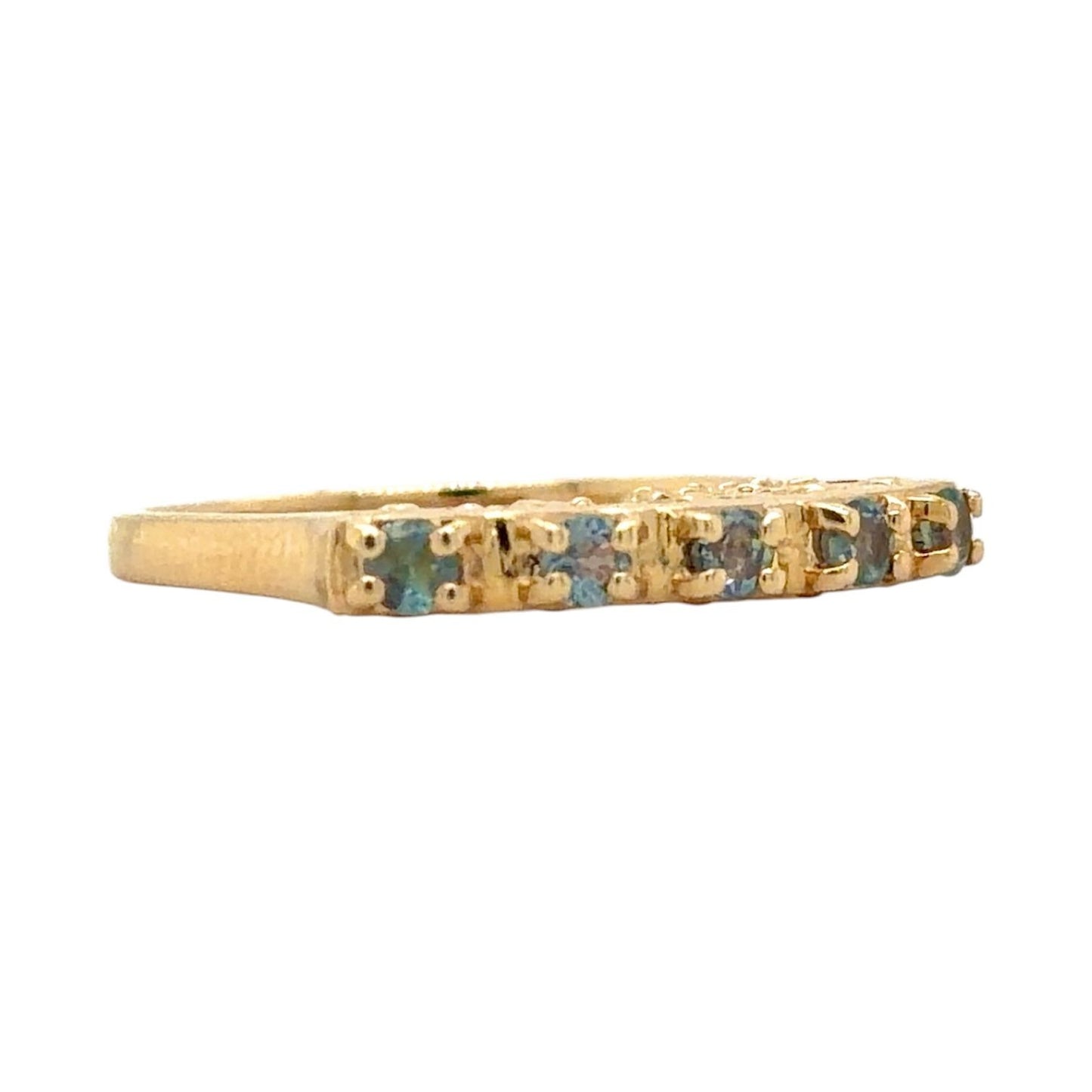 Blue Topaz 14k Yellow Gold Ring 2.6g Size 7.25