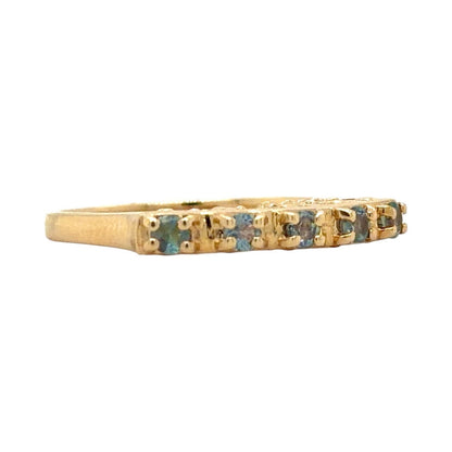 Blue Topaz 14k Yellow Gold Ring 2.6g Size 7.25