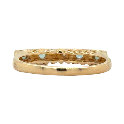 Blue Topaz 14k Yellow Gold Ring 2.6g Size 7.25