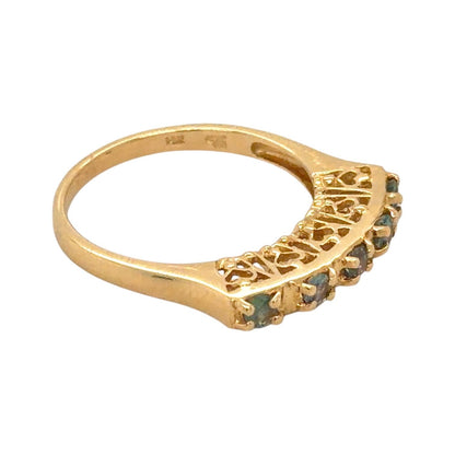 Blue Topaz 14k Yellow Gold Ring 2.6g Size 7.25