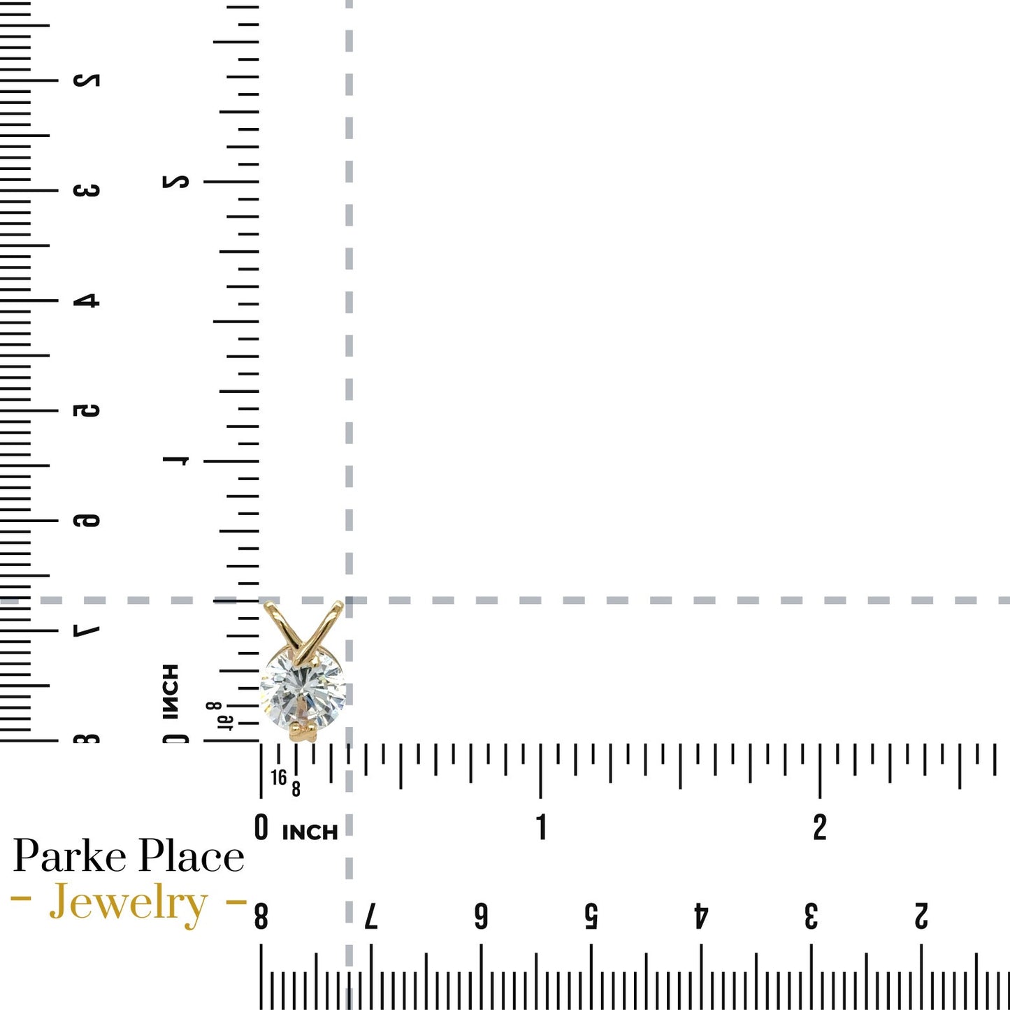 14k Yellow Gold Cubic Zirconia Solitaire Pendant 1.5g