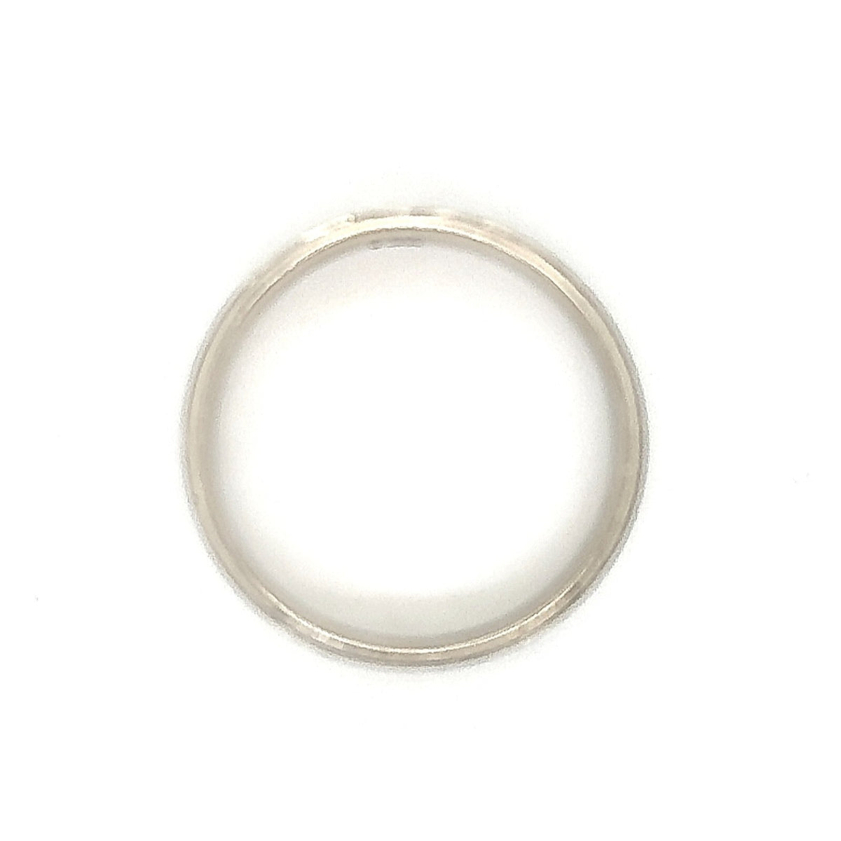 6.6mm Wedding Band Ring 14k White Gold 6.8g Size 9.5