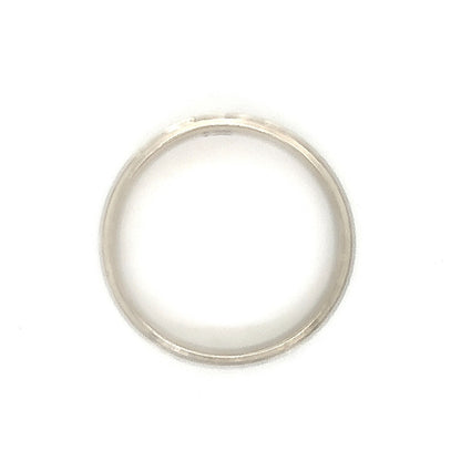 6.6mm Wedding Band Ring 14k White Gold 6.8g Size 9.5