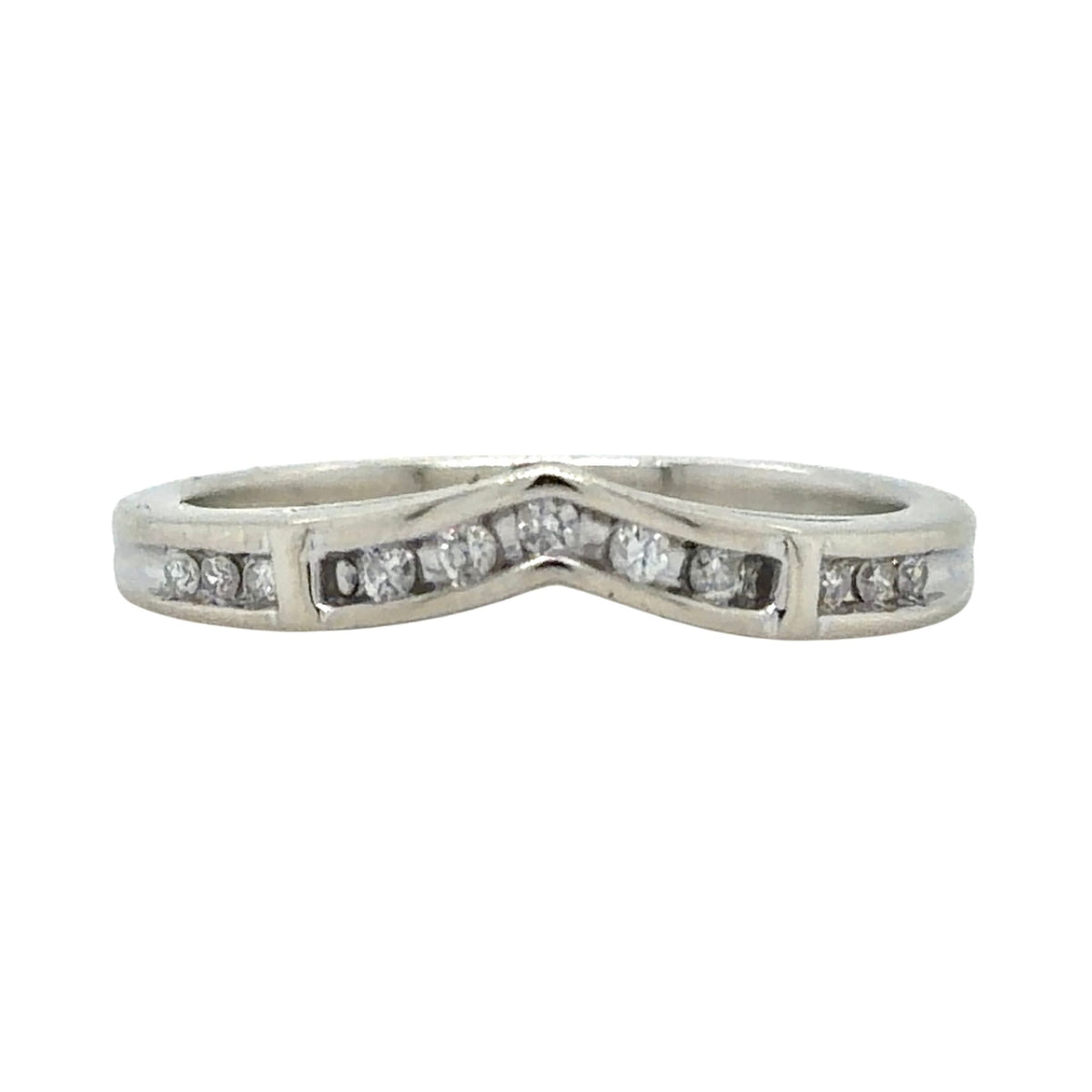 Diamond Accent 14k White Gold Band Ring 2.5g Size 7
