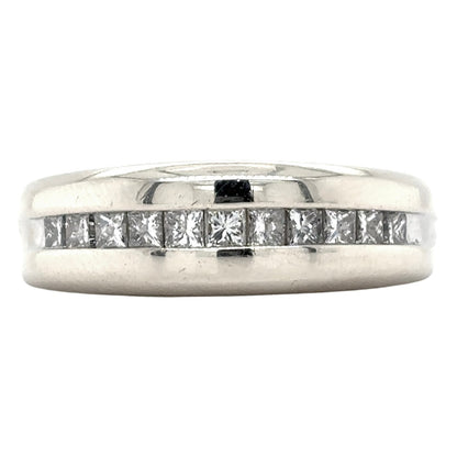 14k White Gold 1/2ctw Diamond Size 11.5 Band Ring 7.3g (I1-3,G-I)