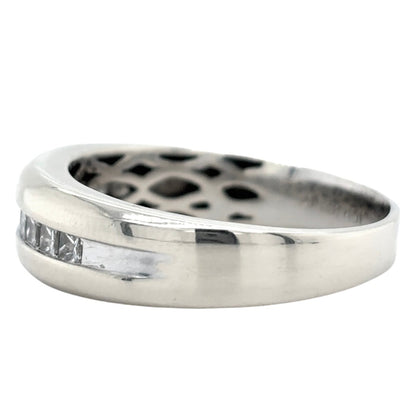 14k White Gold 1/2ctw Diamond Size 11.5 Band Ring 7.3g (I1-3,G-I)