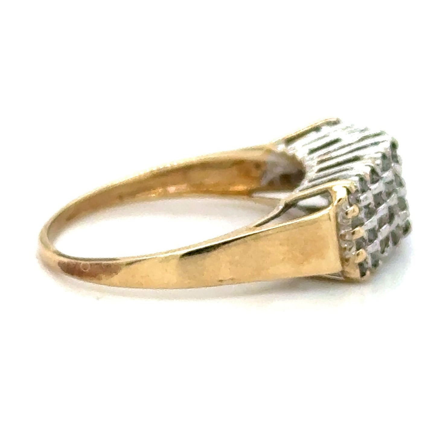 1ctw Diamond Band 10k Yellow Gold Ring 3.7g Size 9