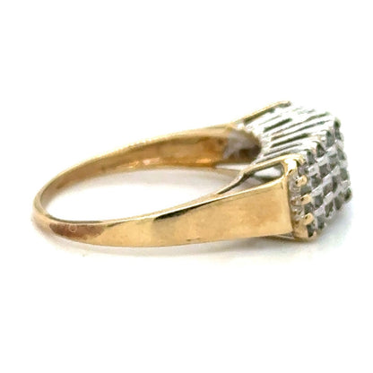 1ctw Diamond Band 10k Yellow Gold Ring 3.7g Size 9