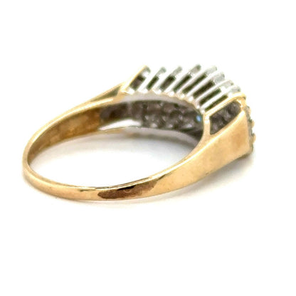 1ctw Diamond Band 10k Yellow Gold Ring 3.7g Size 9