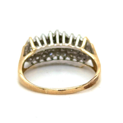 1ctw Diamond Band 10k Yellow Gold Ring 3.7g Size 9