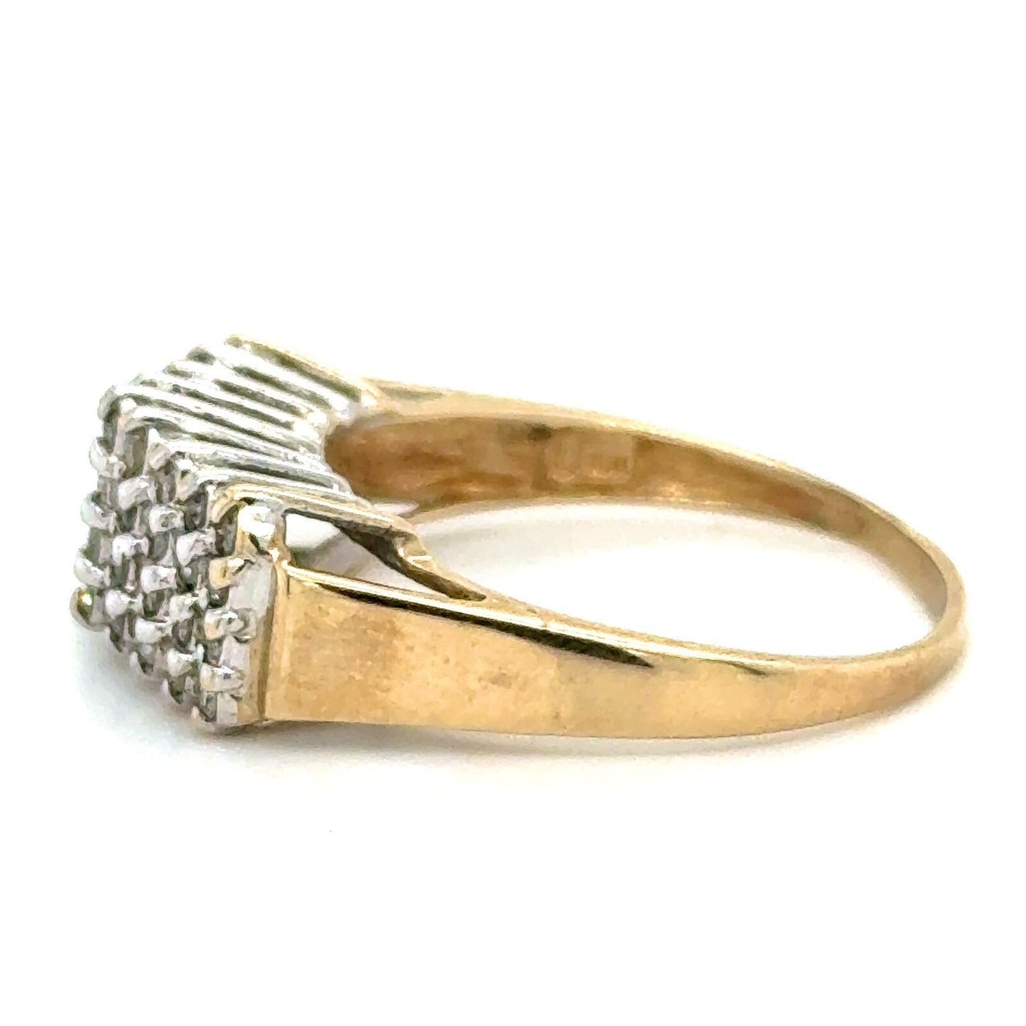 1ctw Diamond Band 10k Yellow Gold Ring 3.7g Size 9