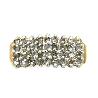 1ctw Diamond Band 10k Yellow Gold Ring 3.7g Size 9