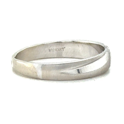 Diamond Accent 10k White Gold Wedding Band Ring 2.4g Size 7.75