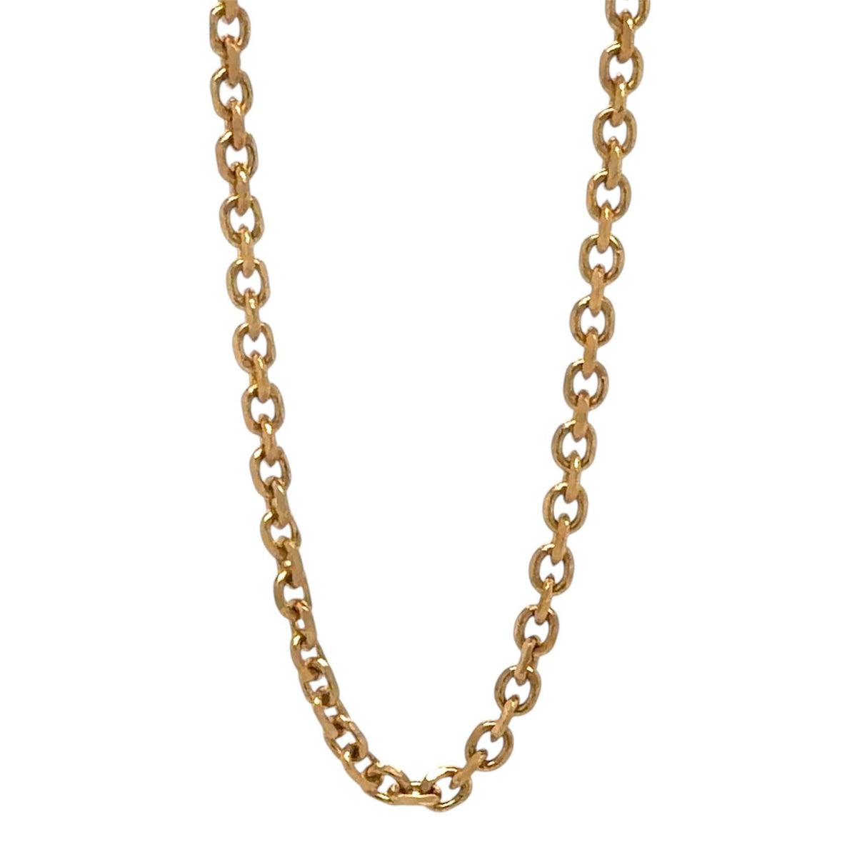 1mm 14K Yellow Gold Cable Chain Necklace 18 Inch 4.3g