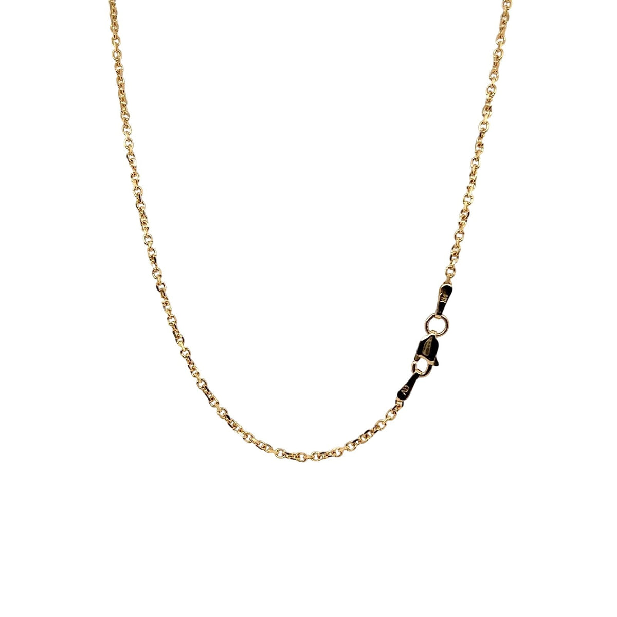 1mm 14K Yellow Gold Cable Chain Necklace 18 Inch 4.3g