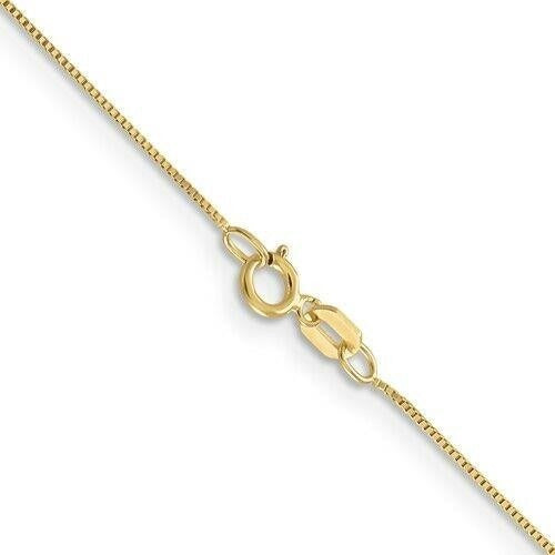 10K Yellow Gold 22" Box Chain Necklace With Spring Ring Clasp