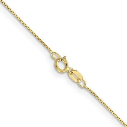 10K Yellow Gold 22" Box Chain Necklace With Spring Ring Clasp
