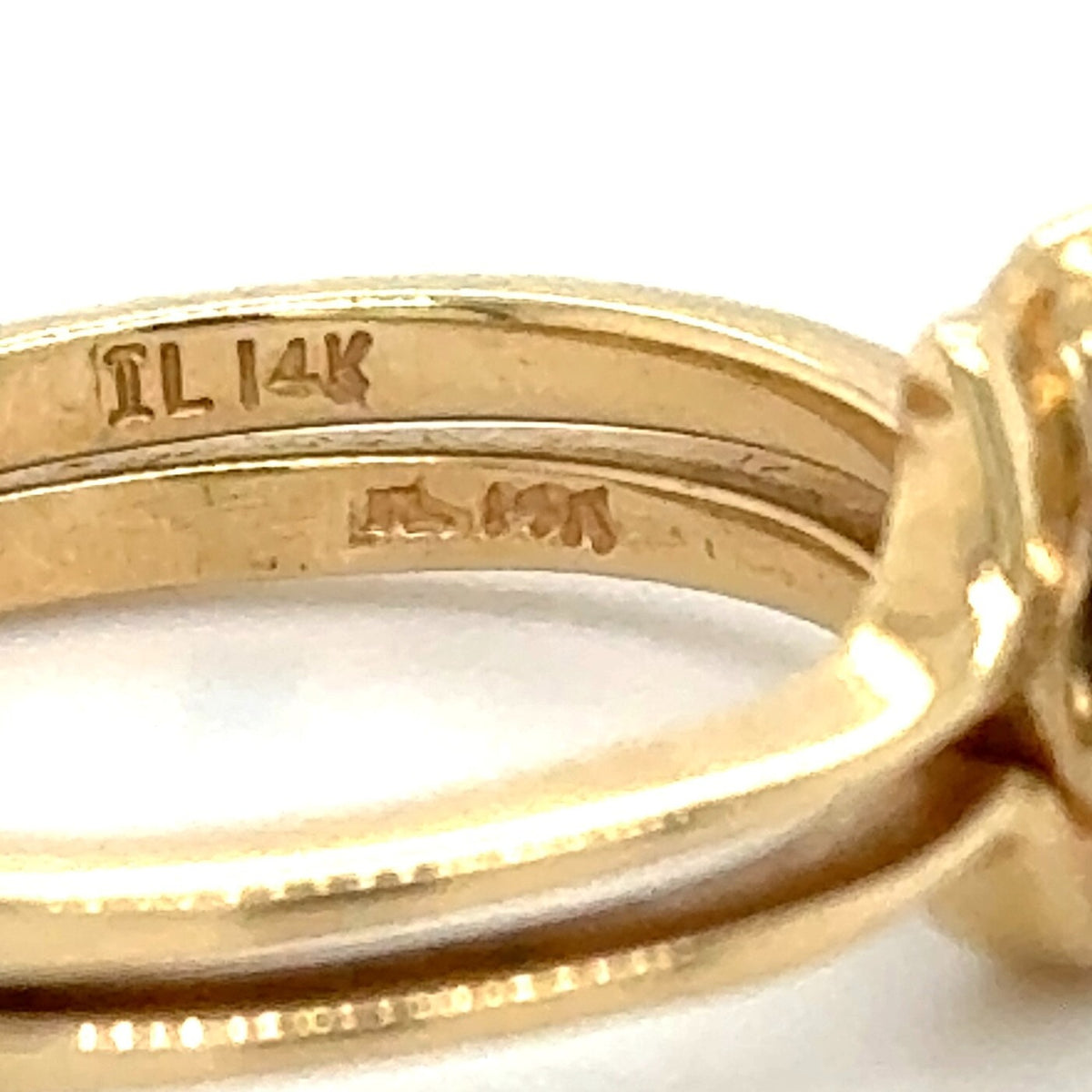 1/3ctw Diamond Bridal Wedding Set 14k Yellow Gold Rings 3.8g Size 6.25