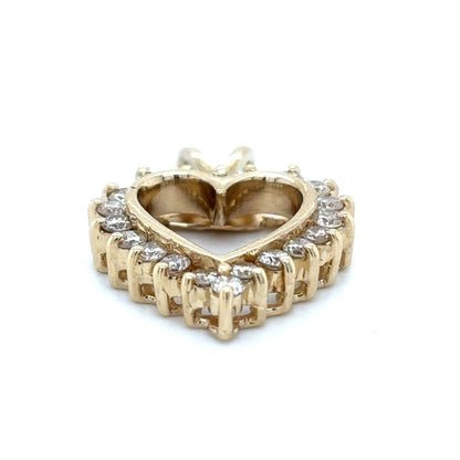 3/8ctw Diamond Heart 14k Yellow Gold Pendant 2.5g