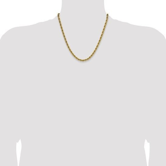 Chisel Stainless Steel Yellow IP-plated 5mm 20 inch Rope Chain