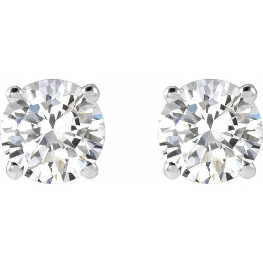 14K White Gold 1 CTW Lab-Grown Diamond Stud Earrings