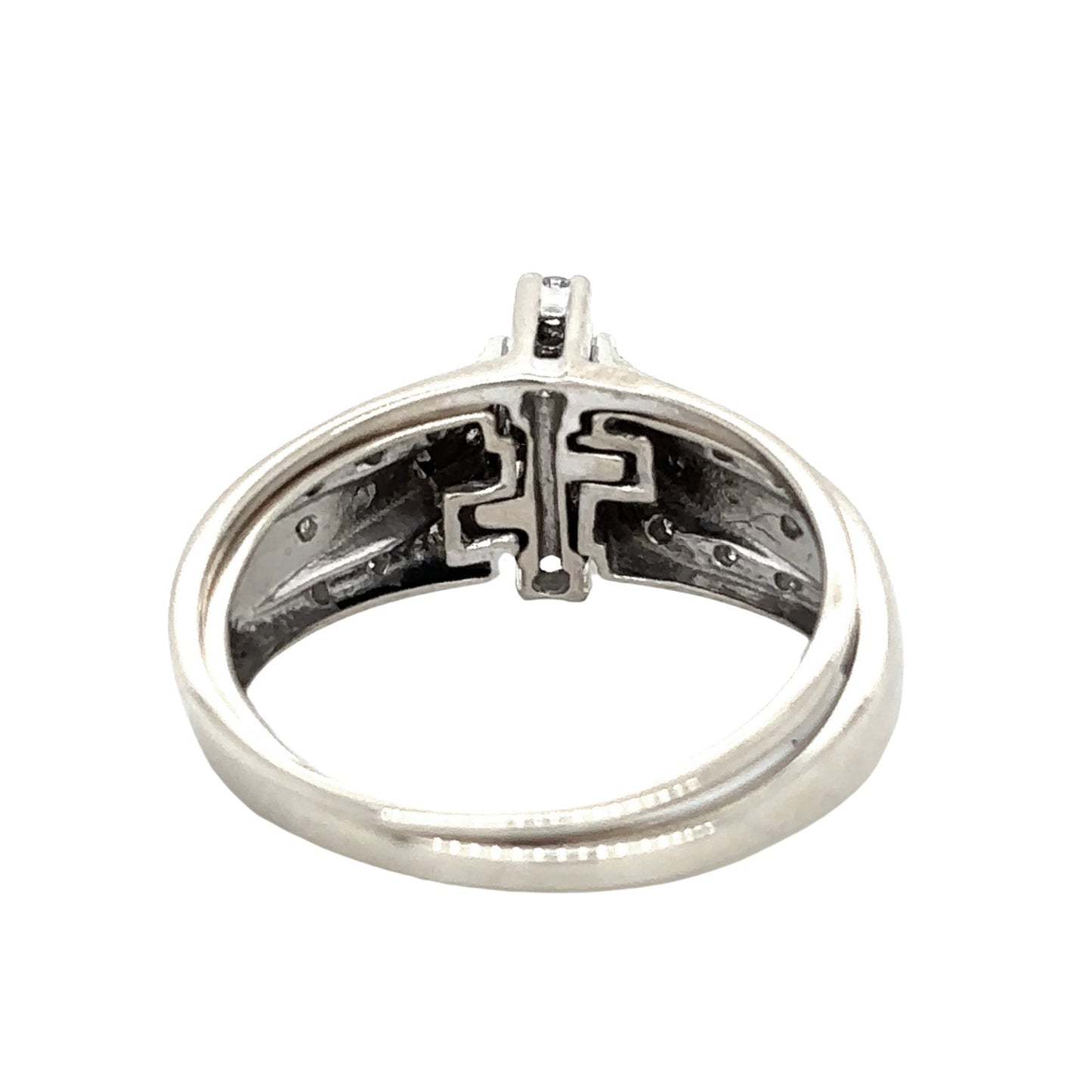 1/3 ct Diamond Bridal 10k White Gold Size 7 Wedding Ring Set 3.9g