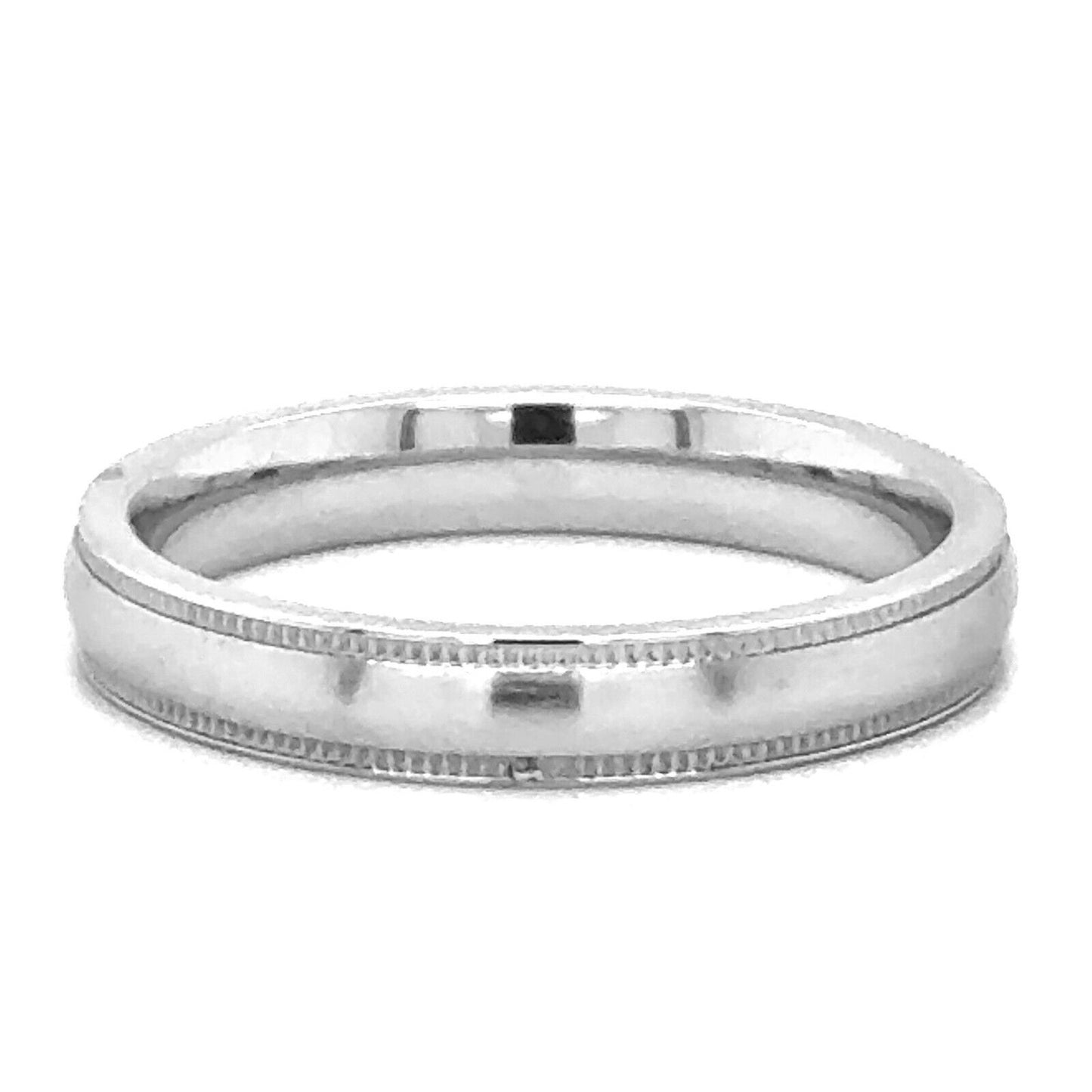 INOX Silver Tone Cobalt Classic 4mm Brushed Band Ring Band Ring Size 12