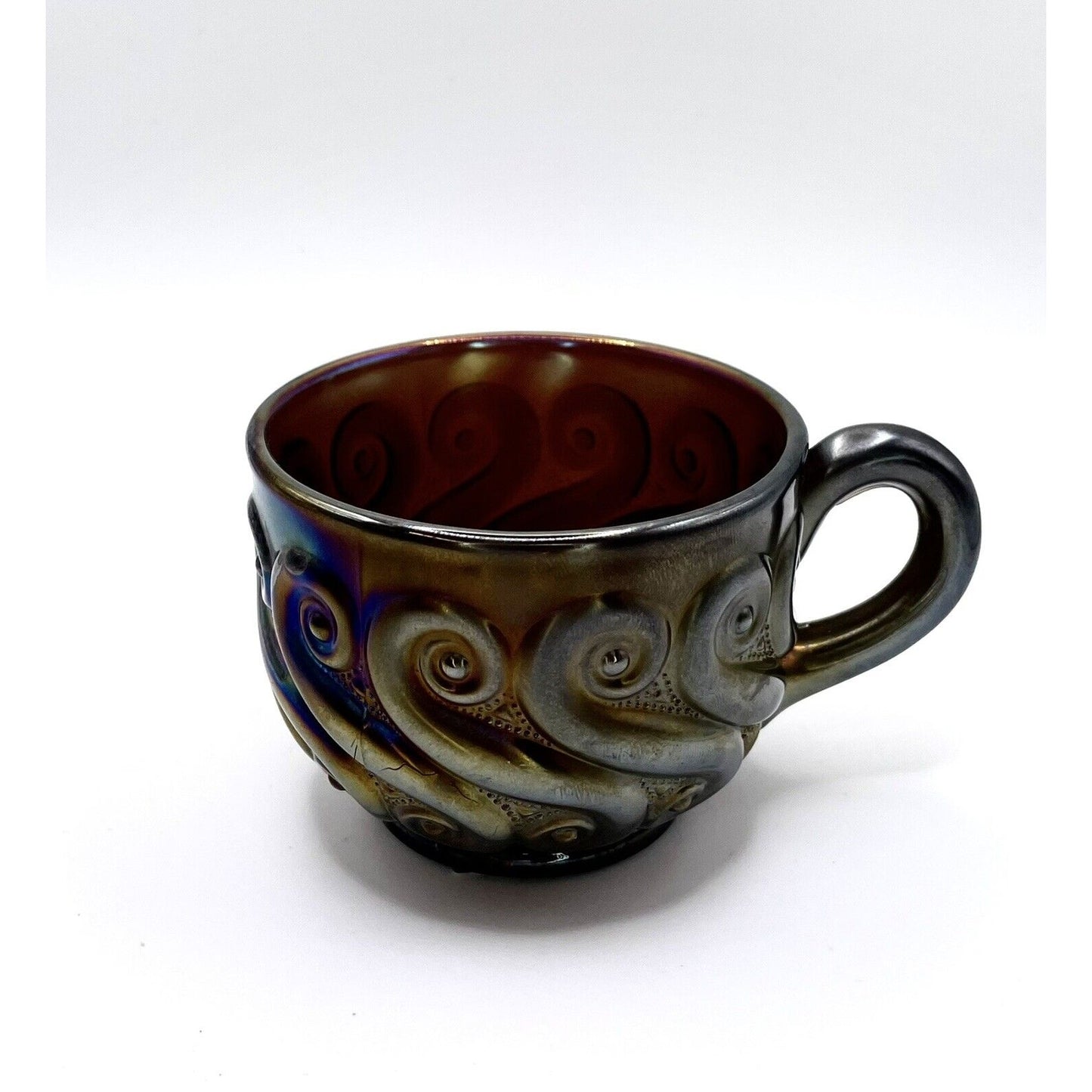 Vintage Carnival Glass Dugan "S-Repeat" Amethyst Punch Cup